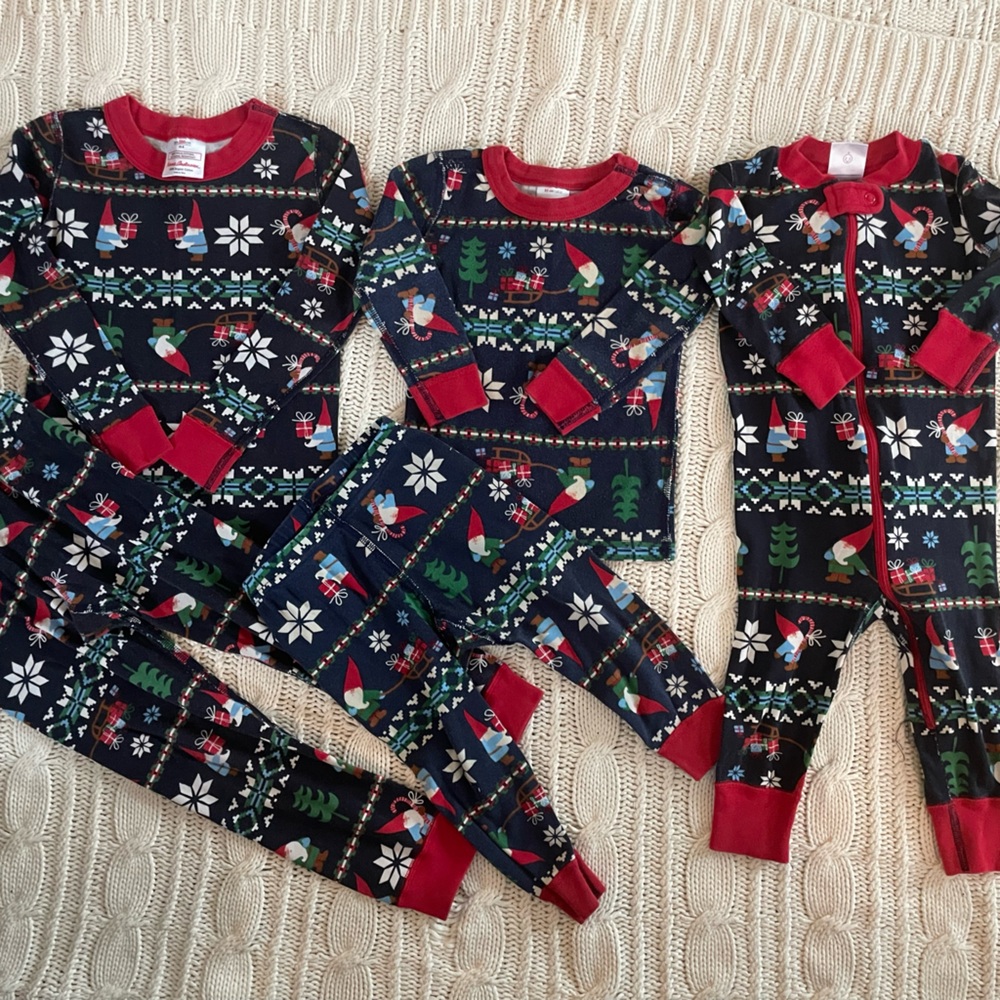 Hanna Andersson Christmas Gnome Organic Cotton Matching Pajamas